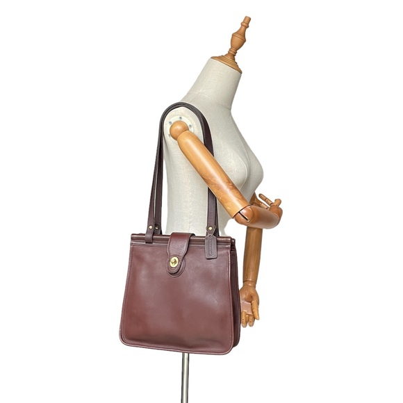 COACH Vintage Mahogany Weston Shopper Bag, Coach 9021, Coach Leather Tote Bag - Picture 3 of 12